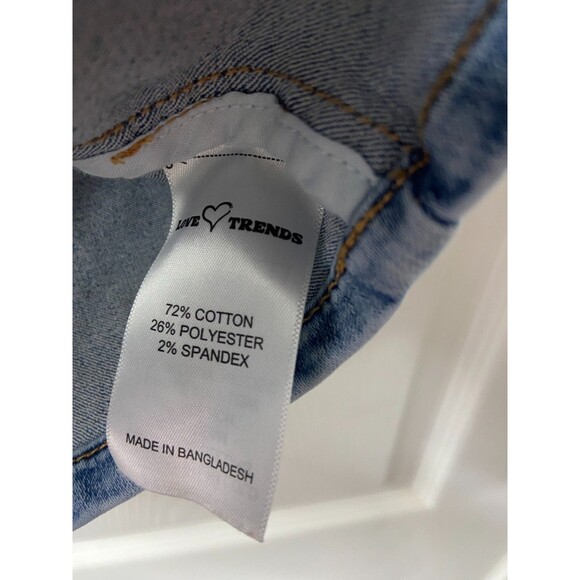 Love Trends Denim Crop Tank Top Size Medium Party Rave Concert Date - Picture 4 of 7